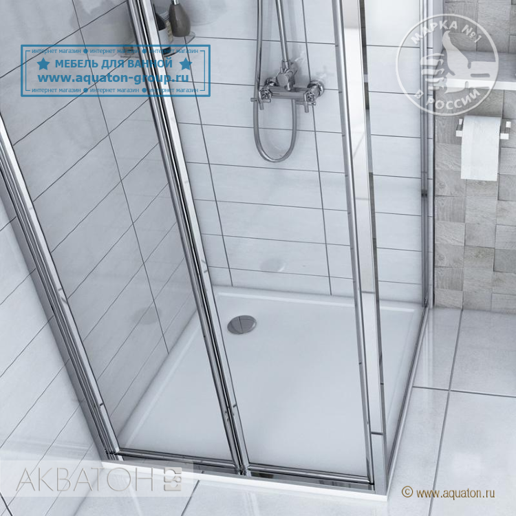 Душевой поддон АКВАТОН Калифорния 80x80 см квадрат